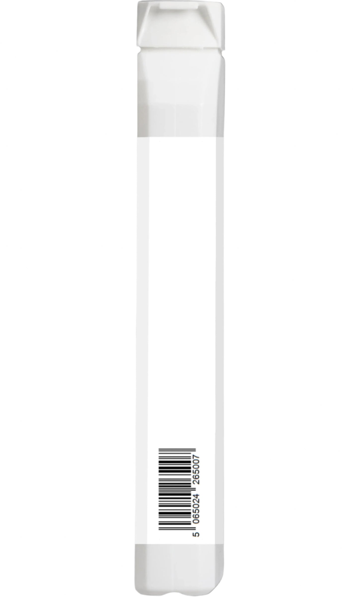 Side view of AnMar™ Acai+ Immunity Shield supplement bottle showing white label space and barcode for 100 vegan capsules.