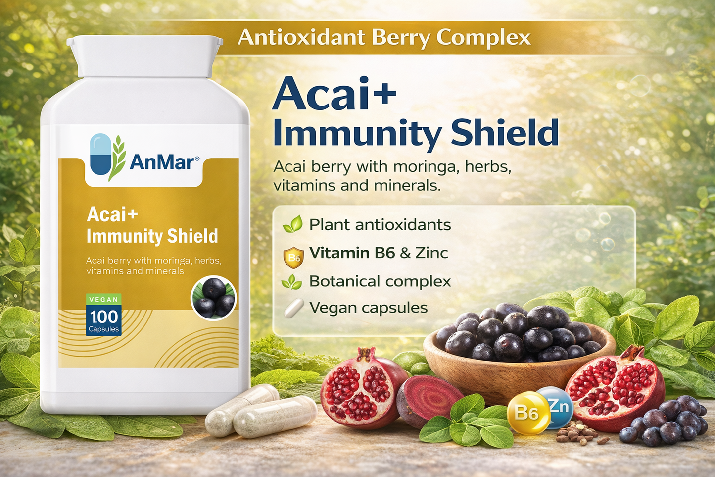 AnMar® Acai+ Immunity Shield | 100 Capsules