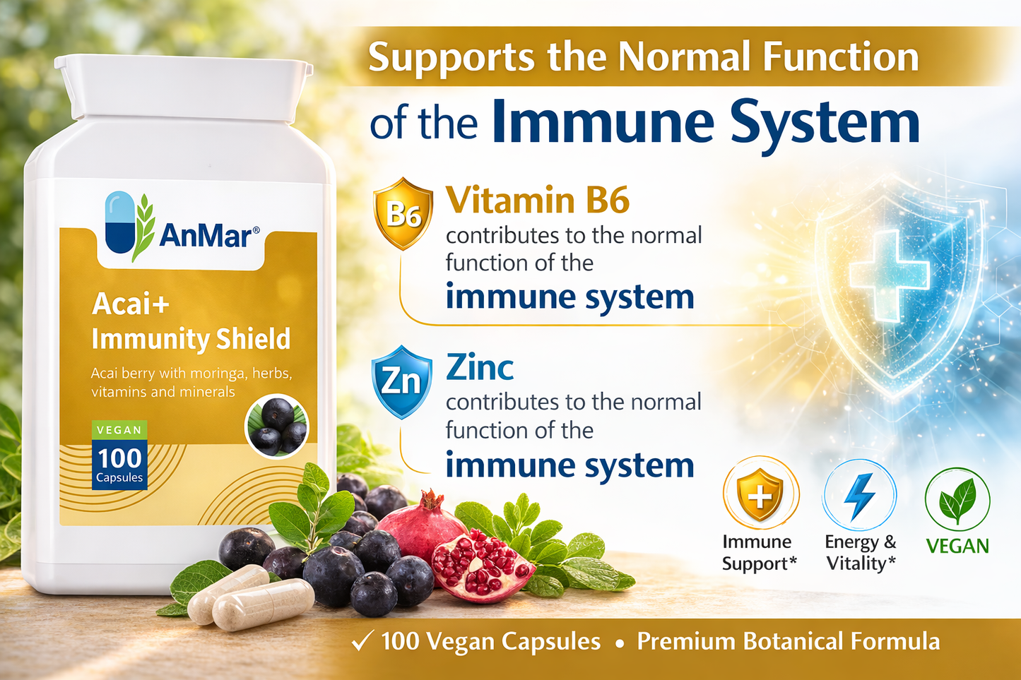 AnMar® Acai+ Immunity Shield | 100 Capsules